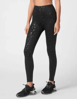 Hot Black Leopard Push Up Leggings Damen Sportbekleidung
