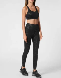 Hot Black Leopard Push Up Leggings Damen Sportbekleidung