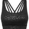 Outlet Black Leopard Sport Bra Damen Sportbekleidung