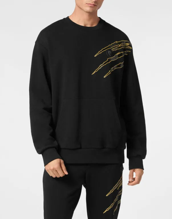 Fashion Cotton Sweatshirt Round Neck LS Lamina Scratch Herren Sportbekleidung