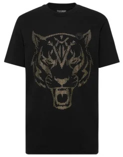 Best Cotton T-shirt Round Neck SS  Lamina Tiger Herren T-shirt