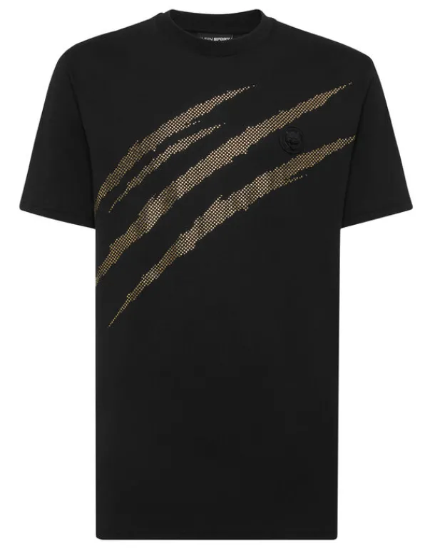 Hot Cotton T-shirt Round Neck SS Lamina Scratch Herren T-shirt