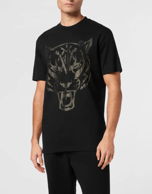 Best Cotton T-shirt Round Neck SS Lamina Tiger Herren T-shirt