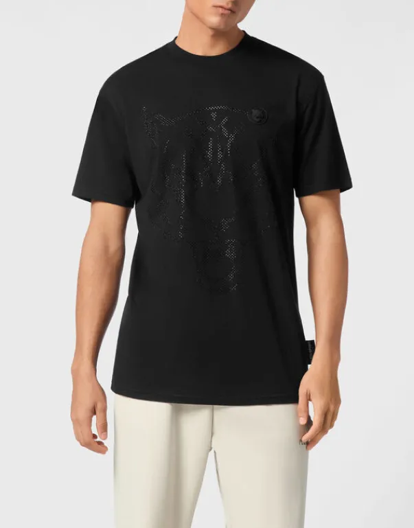 New Cotton T-shirt Round Neck SS Lamina Tiger Herren T-shirt