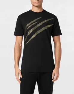 Hot Cotton T-shirt Round Neck SS Lamina Scratch Herren T-shirt
