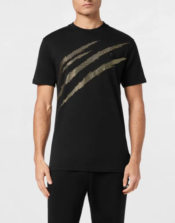 Hot Cotton T-shirt Round Neck SS Lamina Scratch Herren T-shirt