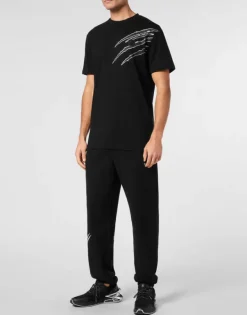 Outlet Cotton T-shirt Round Neck SS Lamina Scratch Herren T-shirt