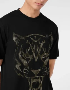 Best Cotton T-shirt Round Neck SS Lamina Tiger Herren T-shirt