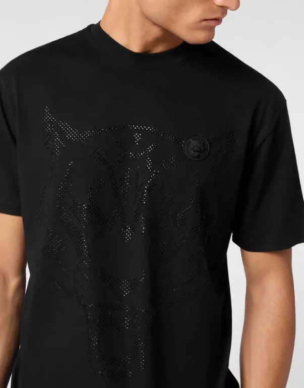 New Cotton T-shirt Round Neck SS Lamina Tiger Herren T-shirt