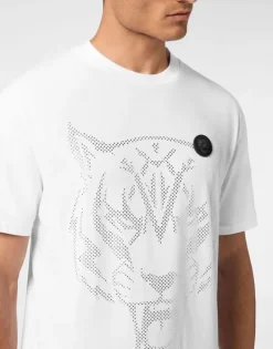 Online Cotton T-shirt Round Neck SS Lamina Tiger Herren T-shirt