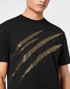 Hot Cotton T-shirt Round Neck SS Lamina Scratch Herren T-shirt