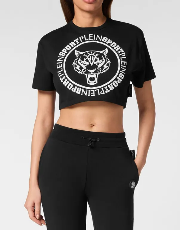 Sale Crop T-shirt Round Neck SS Damen T-shirts & Poloshirts