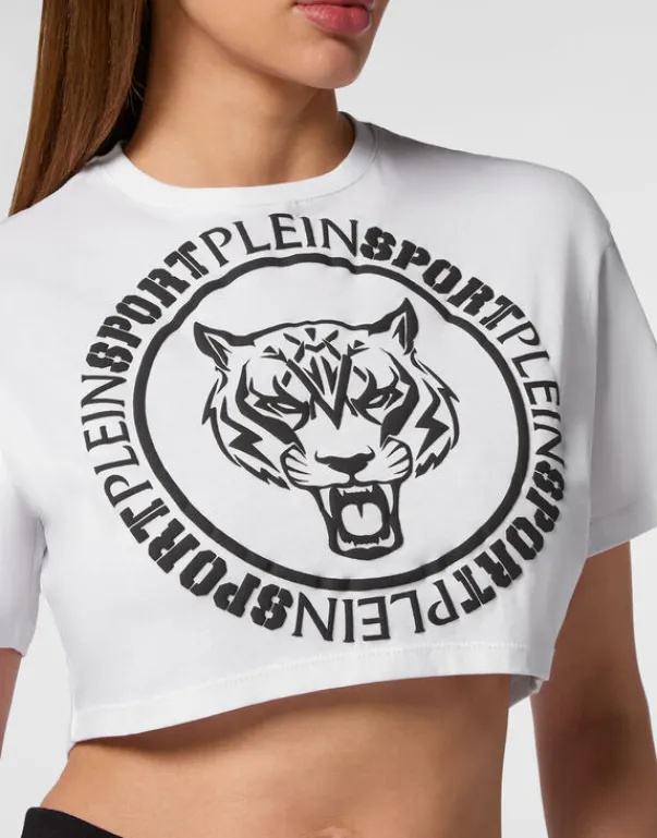 Online Crop T-shirt Round Neck SS Damen T-shirts & Poloshirts
