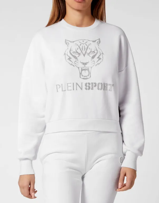 Best Cropped Hoodie Sweatjacket Tiger Damen Sportbekleidung
