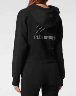 Fashion Cropped Hoodie Sweatjacket Scratch Damen Sportbekleidung