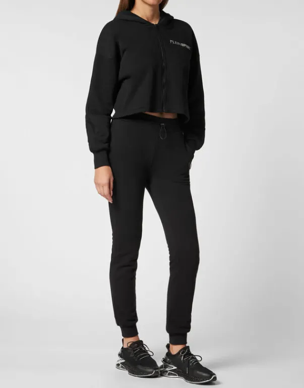 Fashion Cropped Hoodie Sweatjacket Scratch Damen Sportbekleidung