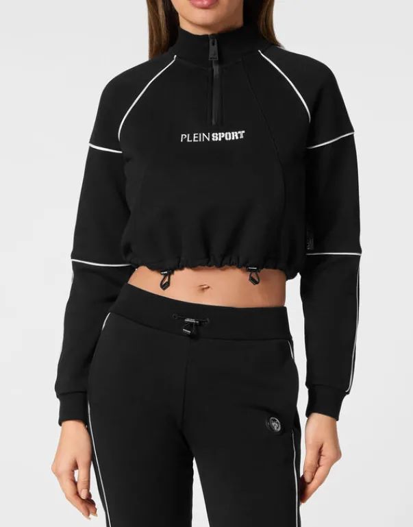Online Cropped Hoodie Sweatshirt Damen Sportbekleidung