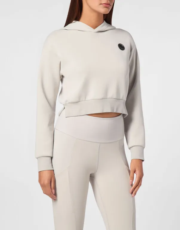 Sale Cropped Hoodie Sweatshirt Damen Sportbekleidung