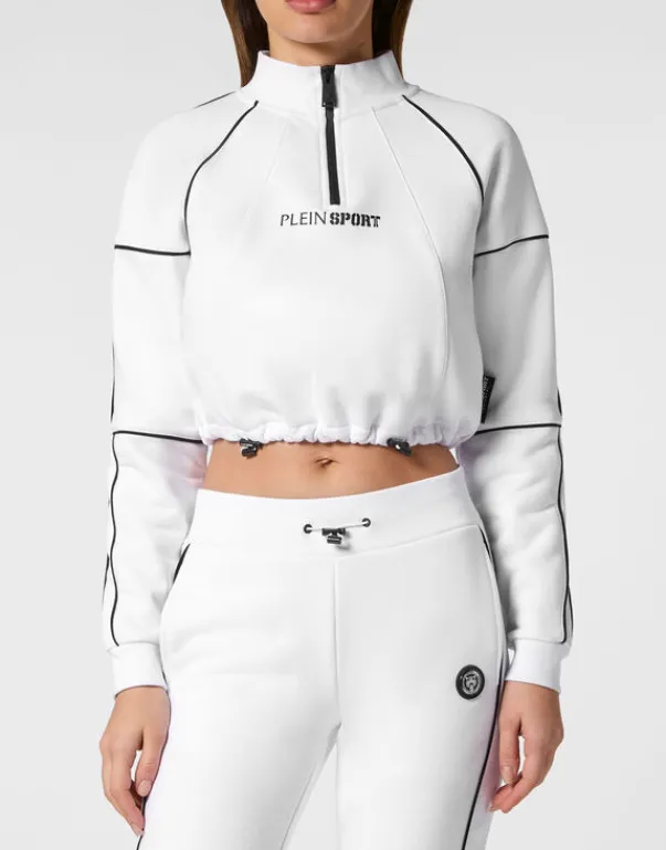 Discount Cropped Hoodie Sweatshirt Damen Sportbekleidung