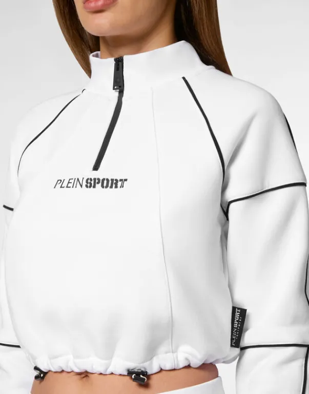 Discount Cropped Hoodie Sweatshirt Damen Sportbekleidung