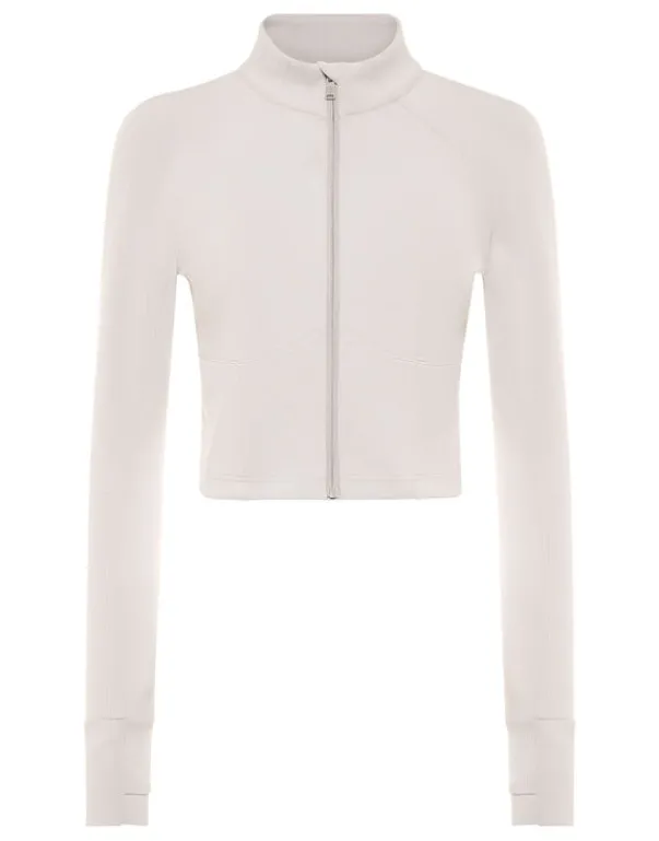 Sale Cropped Jogging Full Zip Damen Sportbekleidung
