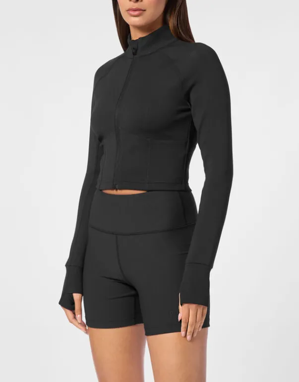 Hot Cropped Jogging Full Zip Damen Sportbekleidung