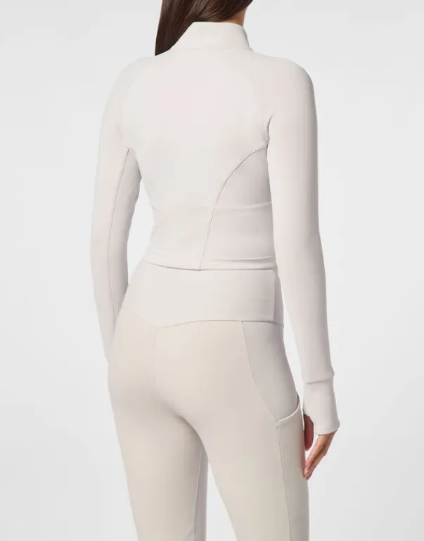 Sale Cropped Jogging Full Zip Damen Sportbekleidung