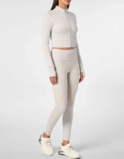 Sale Cropped Jogging Full Zip Damen Sportbekleidung