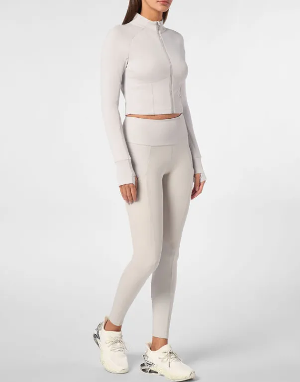 Sale Cropped Jogging Full Zip Damen Sportbekleidung