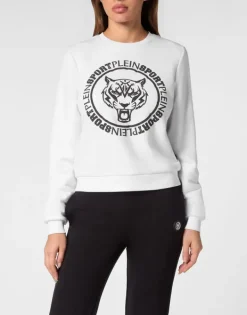 Online Cropped Roundneck Sweatshirt Damen Sportbekleidung