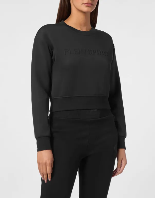 New Cropped Sweatshirt LS Damen Sportbekleidung