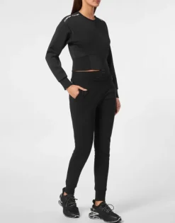 New Cropped Sweatshirt LS Damen Sportbekleidung