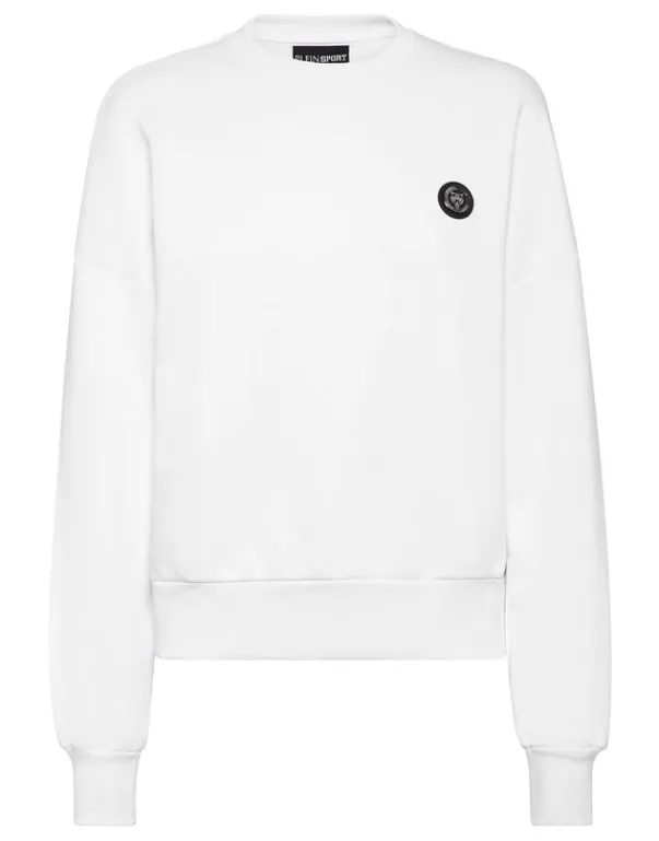 New Cropped Sweatshirt LS Glitter Damen Sportbekleidung