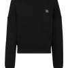 Clearance Cropped Sweatshirt LS Glitter Damen Sportbekleidung
