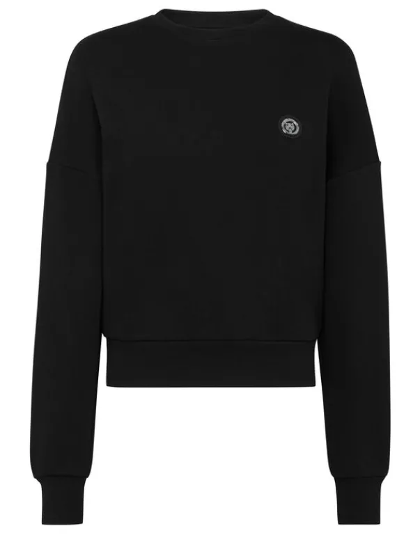 Clearance Cropped Sweatshirt LS Glitter Damen Sportbekleidung