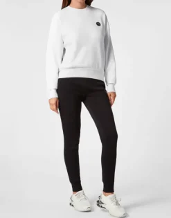 New Cropped Sweatshirt LS Glitter Damen Sportbekleidung