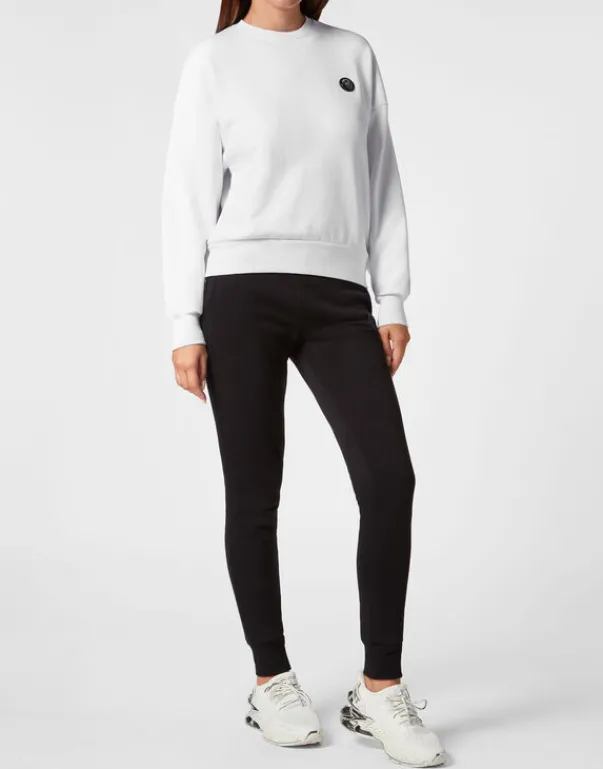 New Cropped Sweatshirt LS Glitter Damen Sportbekleidung