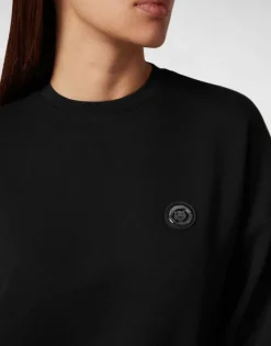 Clearance Cropped Sweatshirt LS Glitter Damen Sportbekleidung
