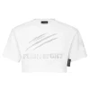 New Cropped T-shirt Round Neck Scratch Damen T-shirts & Poloshirts