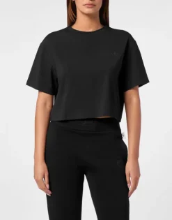Fashion Cropped T-shirt Round Neck SS Damen T-shirts & Poloshirts