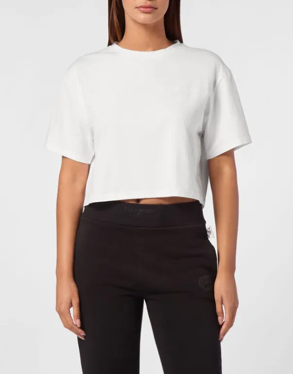 New Cropped T-shirt Round Neck SS Damen T-shirts & Poloshirts
