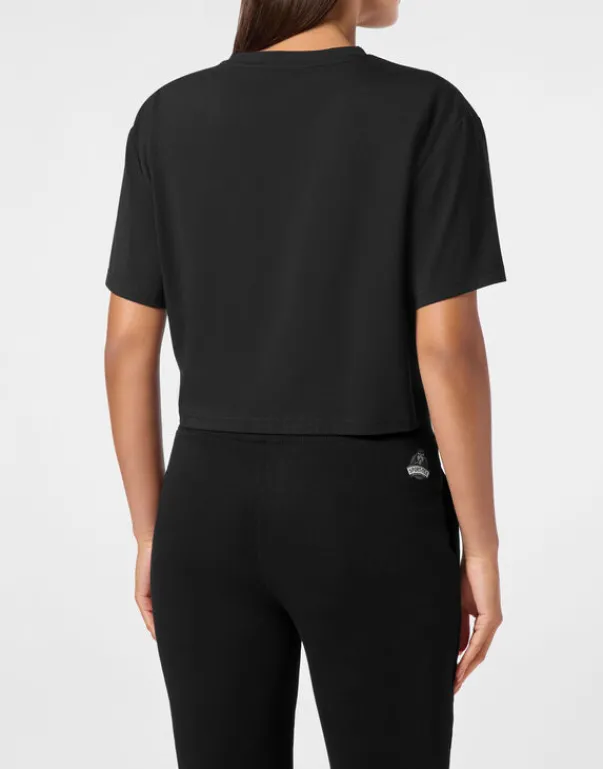 Fashion Cropped T-shirt Round Neck SS Damen T-shirts & Poloshirts