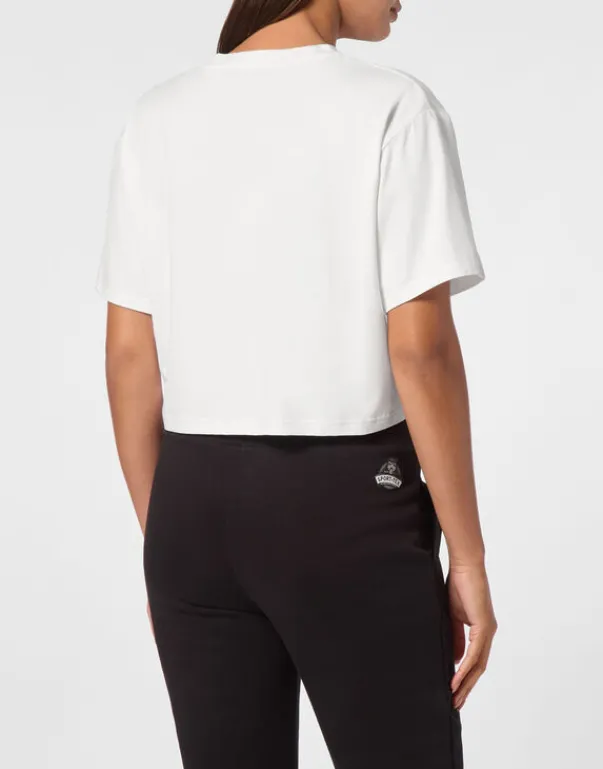 New Cropped T-shirt Round Neck SS Damen T-shirts & Poloshirts