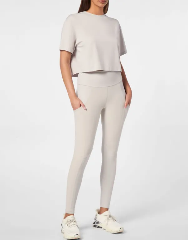 Fashion Cropped T-shirt Round Neck SS Damen T-shirts & Poloshirts