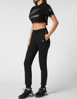 New Cropped T-shirt Round Neck Scratch Damen T-shirts & Poloshirts