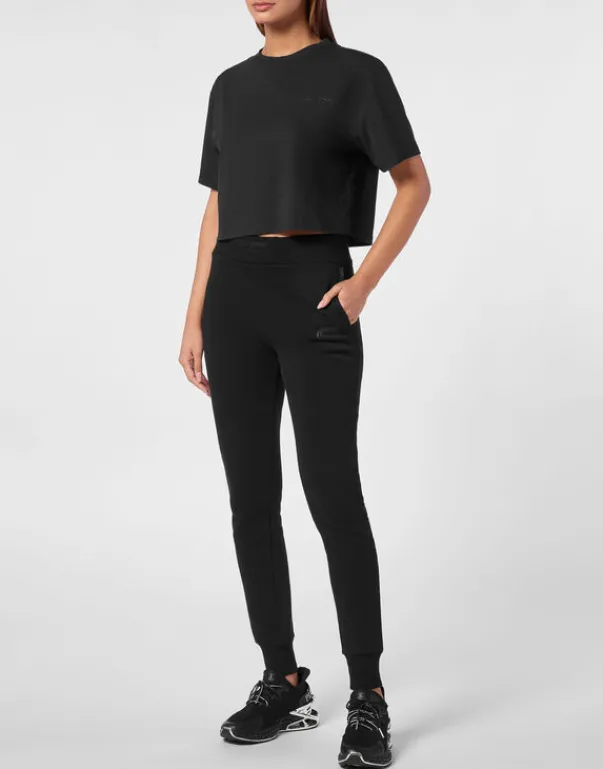 Fashion Cropped T-shirt Round Neck SS Damen T-shirts & Poloshirts