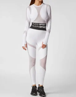Sale Jogging Cropped Top LS Multicut Damen Sportbekleidung