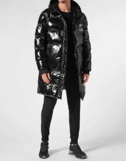 Sale Long Nylon Puffer Jacket Herren Jacken