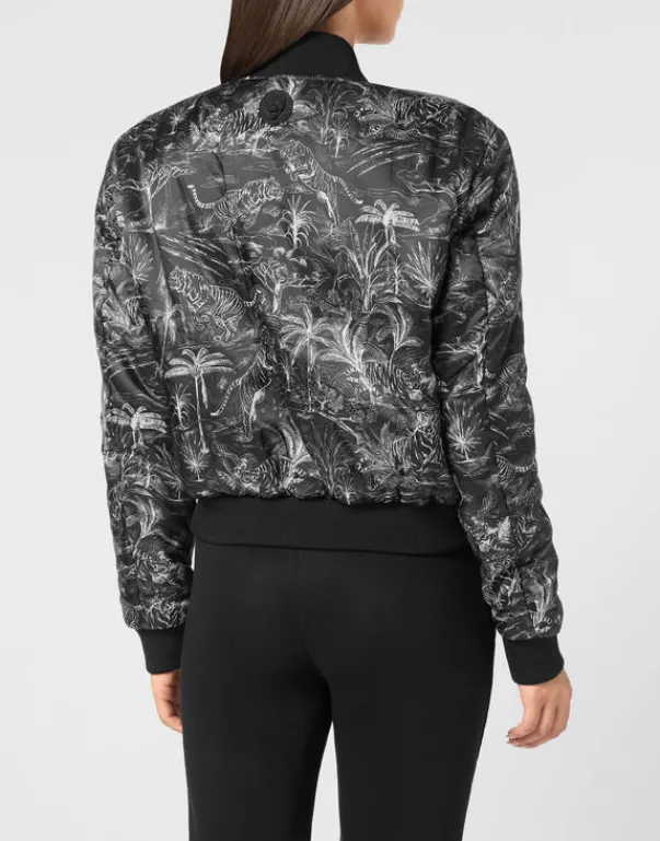 Discount Nylon Bomber Toile Damen Damen | Jacken
