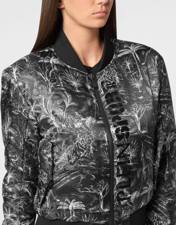 Discount Nylon Bomber Toile Damen Damen | Jacken